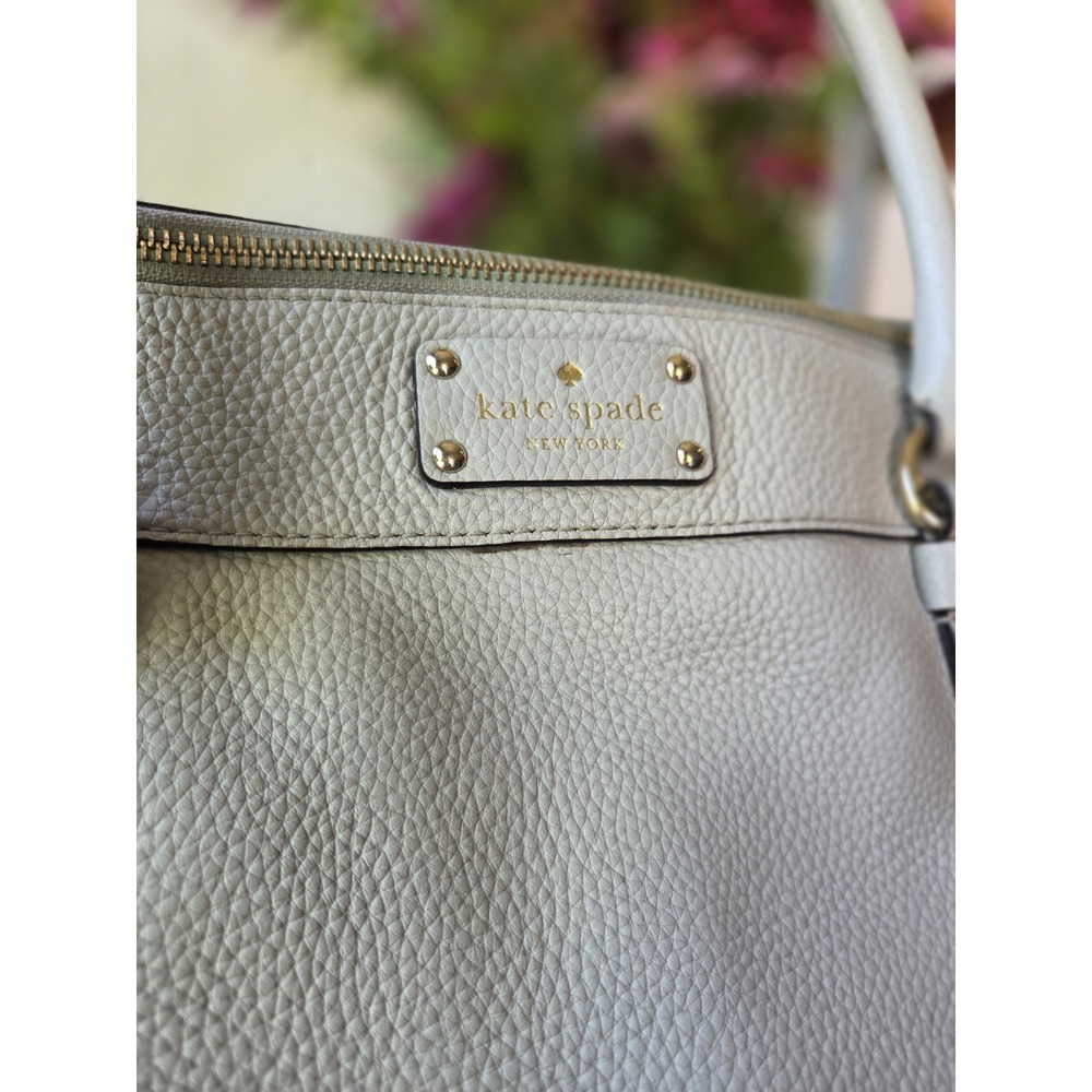 Kate Spade Berkshire Road Teegan Zip Tote‎ Bag Satchel Grey Shoulder Leather - Picture 3 of 10